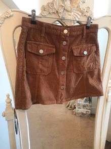 Beautiful Tan Cord Button Through Mini size 38
