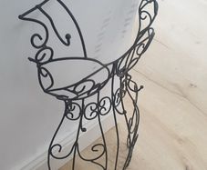 Metal Dress Form Jewelry Display Wall Mounted - REDUCED