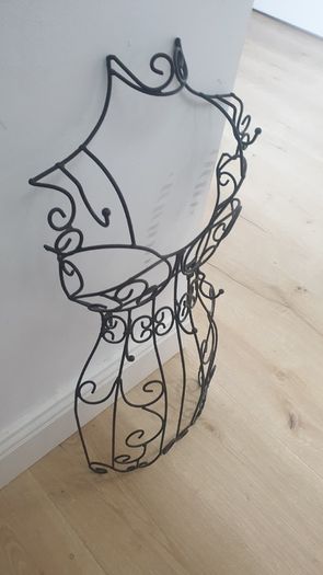Metal Dress Form Jewelry Display Wall Mounted - REDUCED