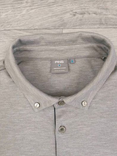 Ping Button Down Long Sleeves Polo Shirt Mens Large
