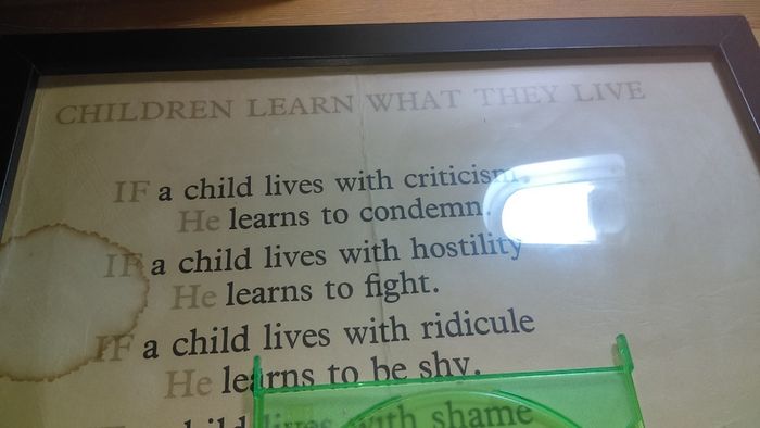 VERY UNIQUE - Framed Picture - Children Learn What They Live