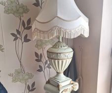 lamp on pedestal