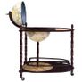 Freestanding Globe Bar Wind Stand Eucalyptus Wood Green Image 4