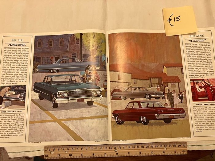 American car brochures. 1950s, 1960s and 1980s