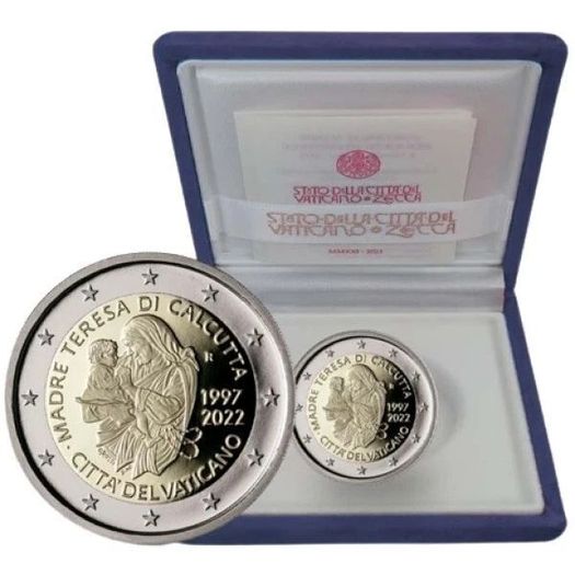 2022 Vatican 2 Euro Commemorative Coin - Mother Teresa. Proof.