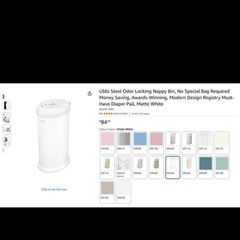 Ubbi nappy bin/ diaper pail