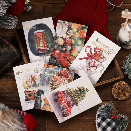 Brand New UYXINONE 24pcs Vintage Postcards Wishes Messages Florist Baking Cards