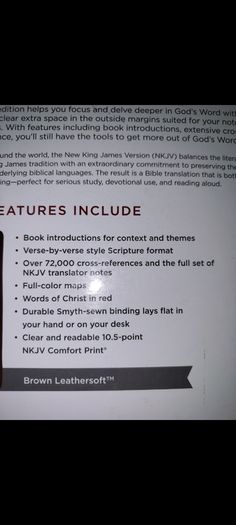 Holy Bible nkjv Large print wide margin reference brown leathersoft brand new on3ne3ss