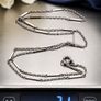 Vintage 925 Sterling Silver Bar Link Station Chain Image 9