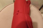 Cosy red throw