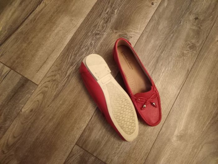 Woman's Flat Loafer Leather Shoes.