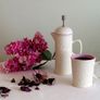French Press Coffee Maker Porcelain 450ml Blue Image 2