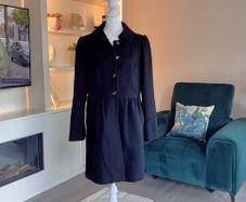Ladies Black Peplum Coat from H&M Size: UK 12 / EU 40