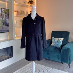 Ladies Black Peplum Coat from H&M Size: UK 12 / EU 40