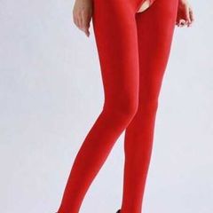 Sexy  red crotchless pantyhose for crossdressers and girls