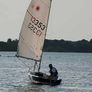 Laser 13 sailboat with road and launching trailer Image 7