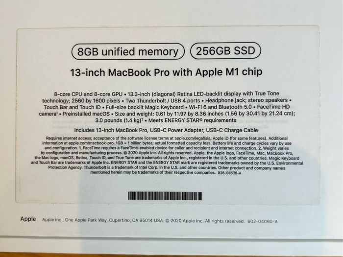 Apple MacBook Pro 13 2020 M1 Chip