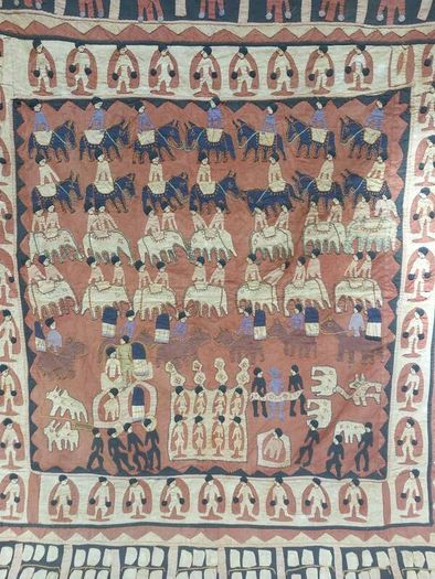 Antique eastern quilt tapestry