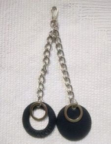 Bulaggi Official Steel And Navy Leather Key Ring / Key Chain