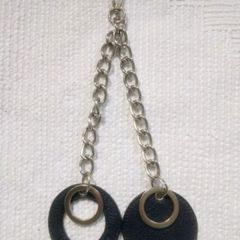 Bulaggi Official Steel And Navy Leather Key Ring / Key Chain