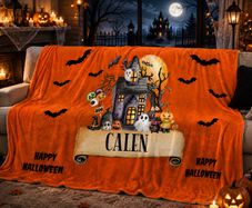 Personalised Halloween Fleece Blanket