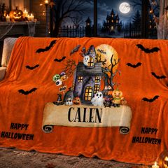 Personalised Halloween Fleece Blanket