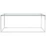 Coffee Table Silver 120x60x45 cm Stainless Steel and Glass Image 2