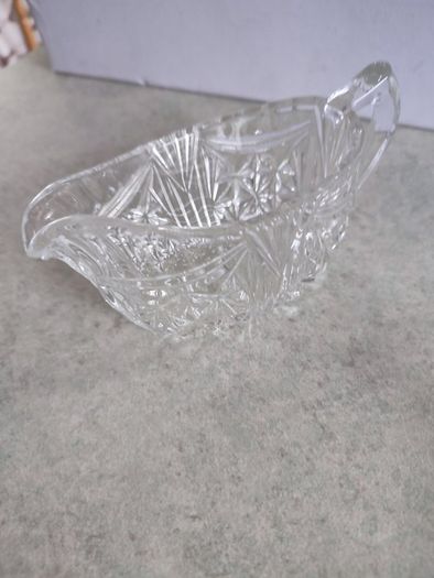 Crystal sauce gravy boat no stamp.