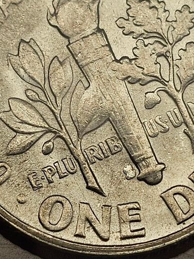 USA United States Silver Dime Roosevelt 1955 S Beautiful Uncirculated Mint Error
