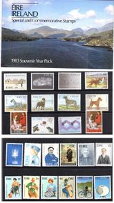 1983 Ireland Stamp Year Pack MNH. See scan for stamps included. All stamps Mint Never Hinged.