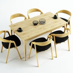 Helsinki Scandinavian Oak Dining Chair  Custom Colours Available