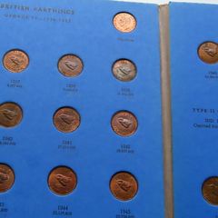Farthings 1937 - 1956 Album With Full Set 24 Coins