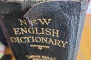 Antique New English Dictionary John Bull Edition 1932 Large Vintage Reference Book