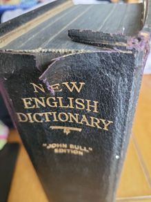 Antique New English Dictionary John Bull Edition 1932 Large Vintage Reference Book