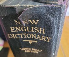 Antique New English Dictionary John Bull Edition 1932 Large Vintage Reference Book