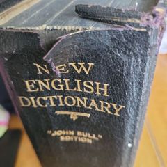 Antique New English Dictionary John Bull Edition 1932 Large Vintage Reference Book