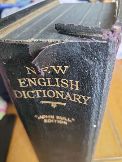 Antique New English Dictionary John Bull Edition 1932 Large Vintage Reference Book