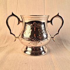 Vintage Silver-Plated Sugar Bowl / Decorative Flower Vessel
