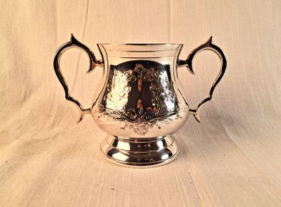 Vintage Silver-Plated Sugar Bowl / Decorative Flower Vessel