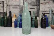 394 - Antique Seeds Preston Mineral Water Clear Glass Decorative Collectible Bottle
