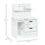 White Bedside Table with 2 Drawers Image 4
