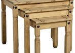 Corona Nest Of Tables in Distressed Waxed Pine