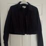 COS navy cropped shirt size S Image 2