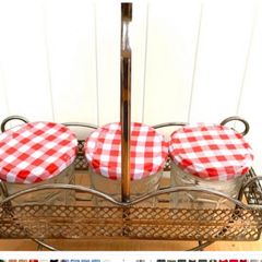 Silver Plated Condiment Stand & Jars