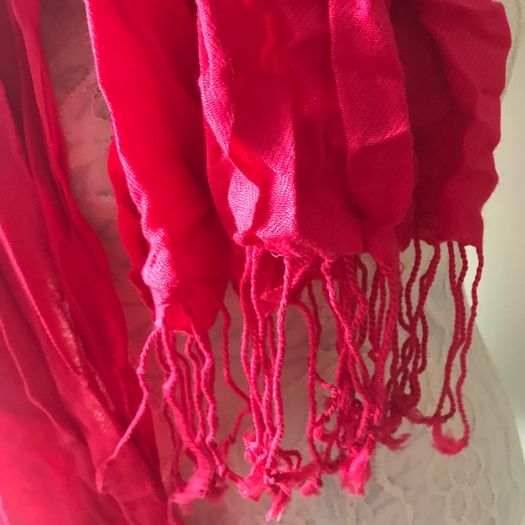 Coral Fringe Wrap scarf new with tags