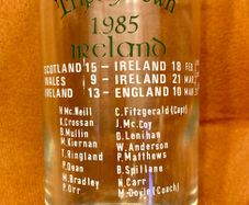 Four Rare 1985 Rugby Triple Crown Glasses