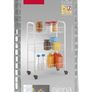 Service Trolley Siena with 3 Stages, Metal, White, 23 x 41 x 63 cm (FREE POSTAGE) Image 2