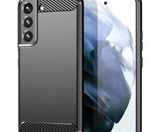 Shockproof Case For Samsung GALAXY S21 FE Carbon Fibre Effect Back Cover