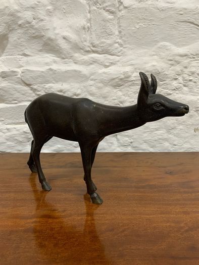 Beautiful bronze deer figure.