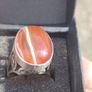 Vintage Large Agate Sterling Silver Ring Image 5